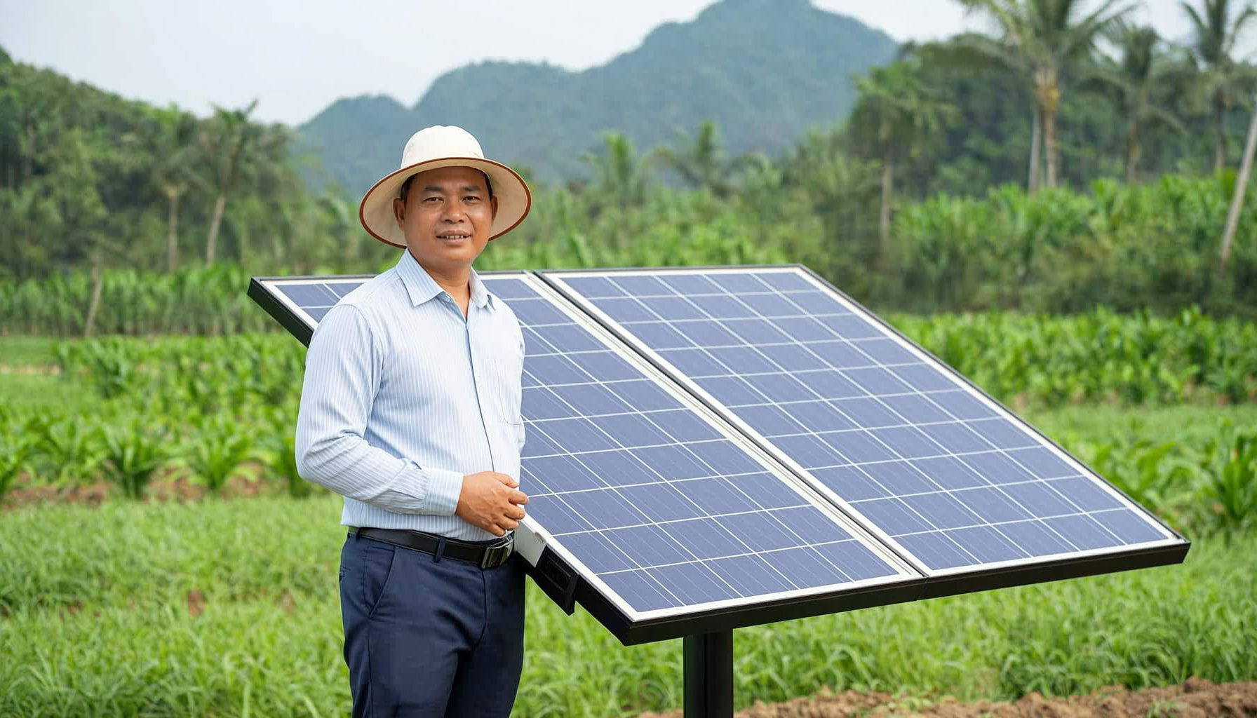 Lắp đặt điện mặt trời Off-grid tại trang trại Hà Tĩnh